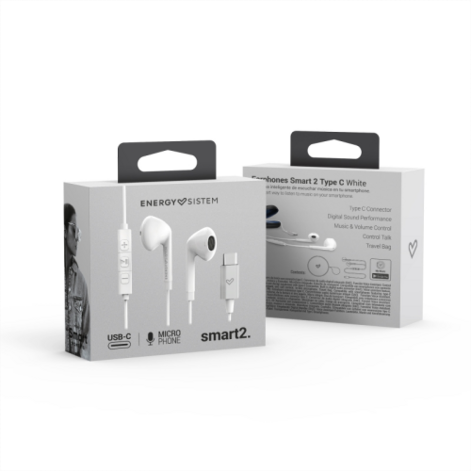 Auricular+Mic Energy Sistem Smart 2 Type C Blanco - 3