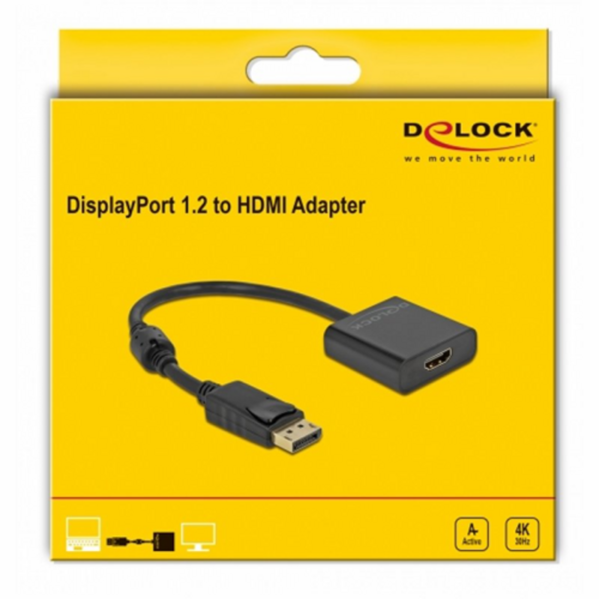 Adaptador Delock DisplayPort 1.2 Macho HDMI Hembra - 2