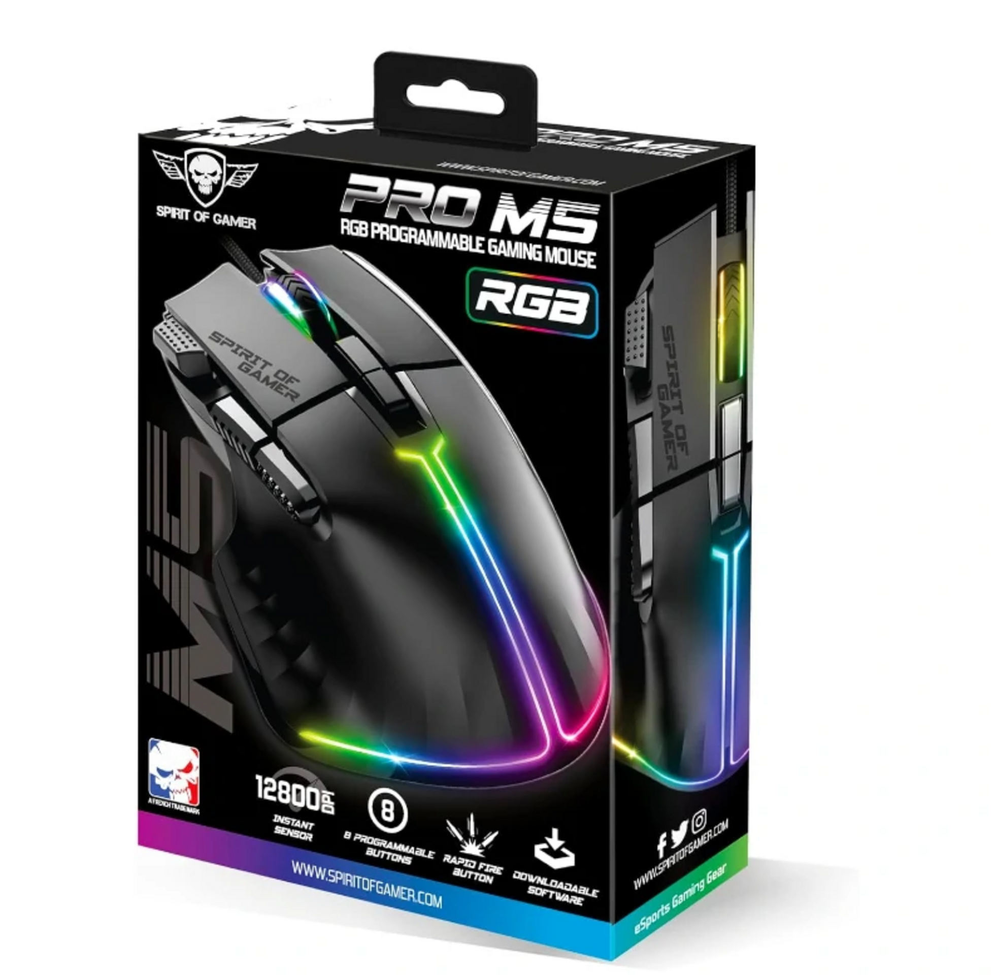 Spirit of Gamer Raton Souris Pro M5 Negro - 4