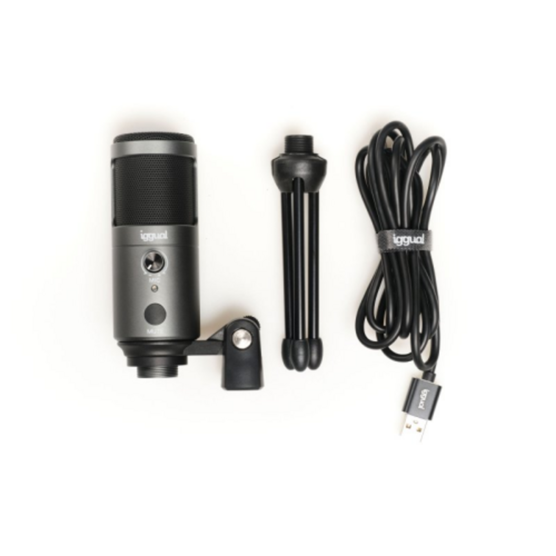 Micrófono condensador iggual Podcasting Pro gris - 4