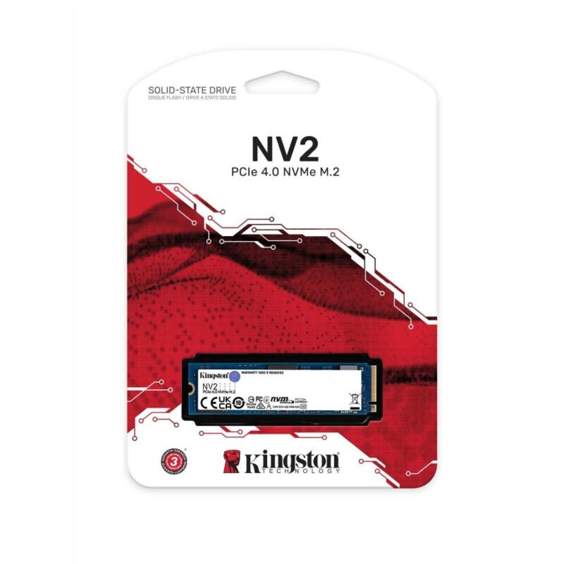 Kingston NV2 SSD 500GB PCIe NVMe Gen4.0 - 3