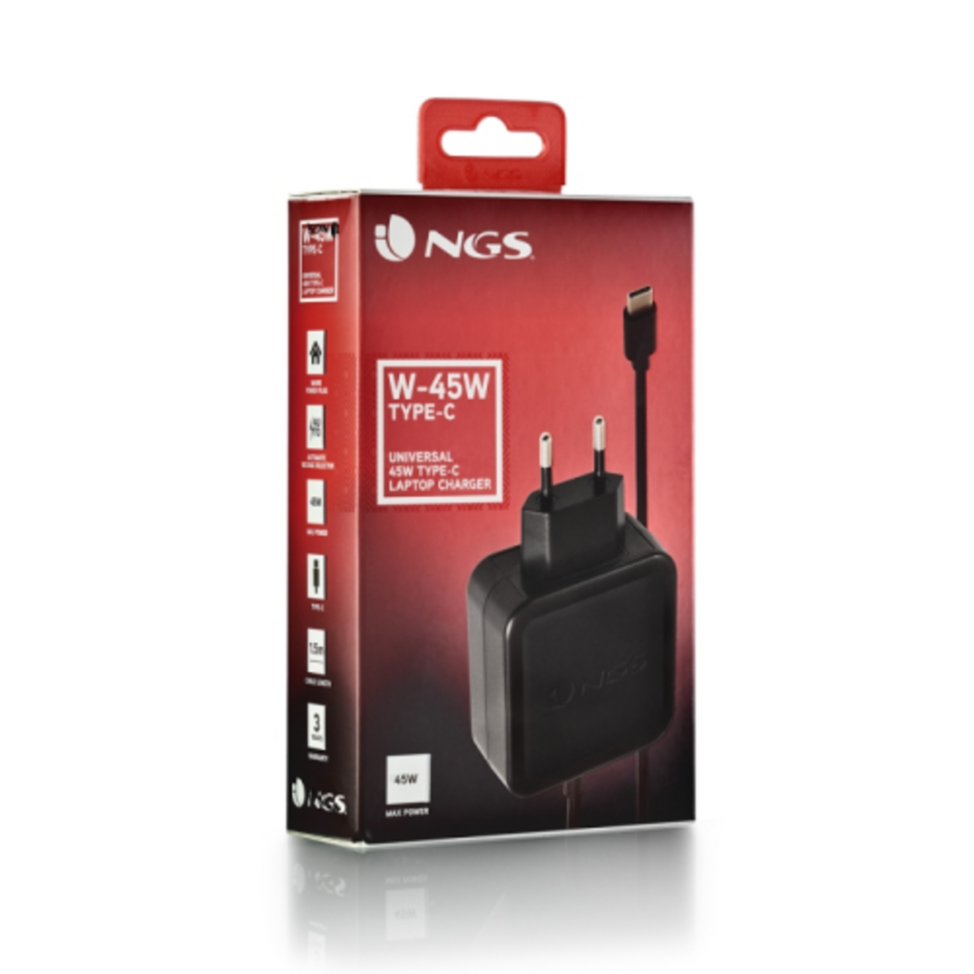 Cargador portátil NGS W-45WTYPEC 45W 3A - 4